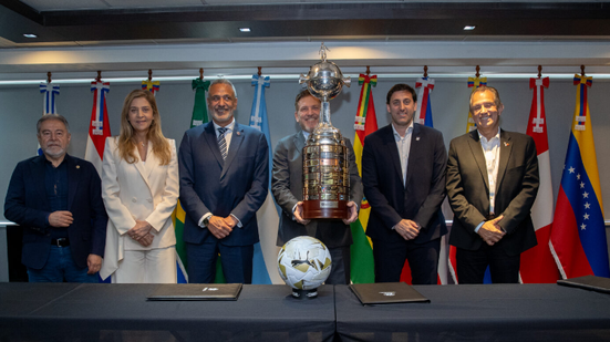 Na reunião foi confirmada a cidade de Lima, no Peru, como sede da final - Reprodução/Conmebol