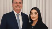 A trans Sophia Barclay ao lado do ex-presidente Jair Bolsonaro. Reprodução. - Beto Barata / PL