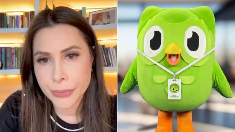 Reprodução / @carolinedetoni e @duolingobrasil