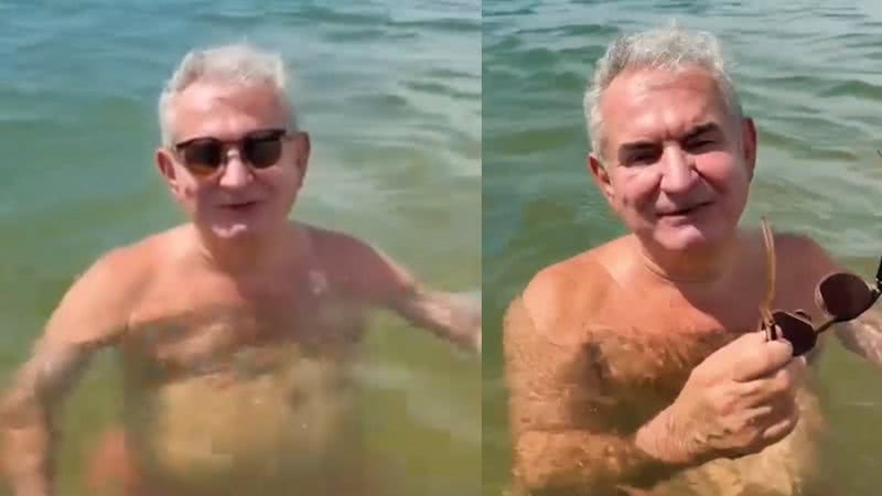 Imagem VÍDEO: "Limado" no PSD, Coronel aparece em praia e pede “coragem” para encarar “novo desafio”