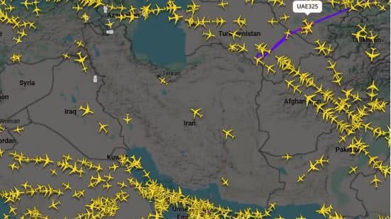 Reprodução/FlightRadar24