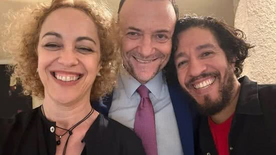 Jean ao lado do predidente do PT, Edinho Silva e da filósofa Márcia Tiburi. Reprodução / Redes Sociais