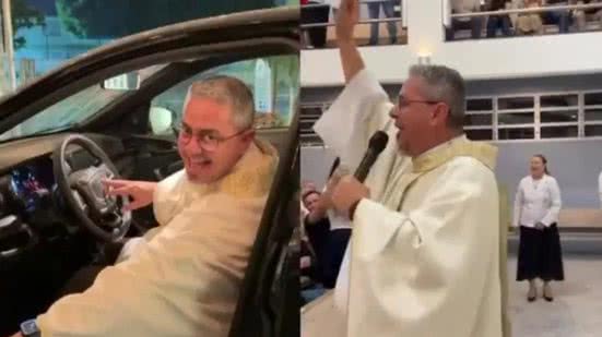 Padre ganha carro em rifa da paróquia em Florianópolis - Reprodução/Redes Sociais