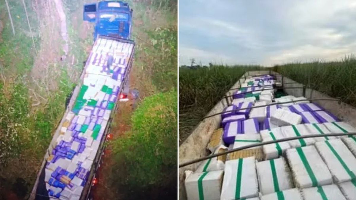 Perseguição policial termina com descoberta de carga de 24 toneladas de maconha em carreta
