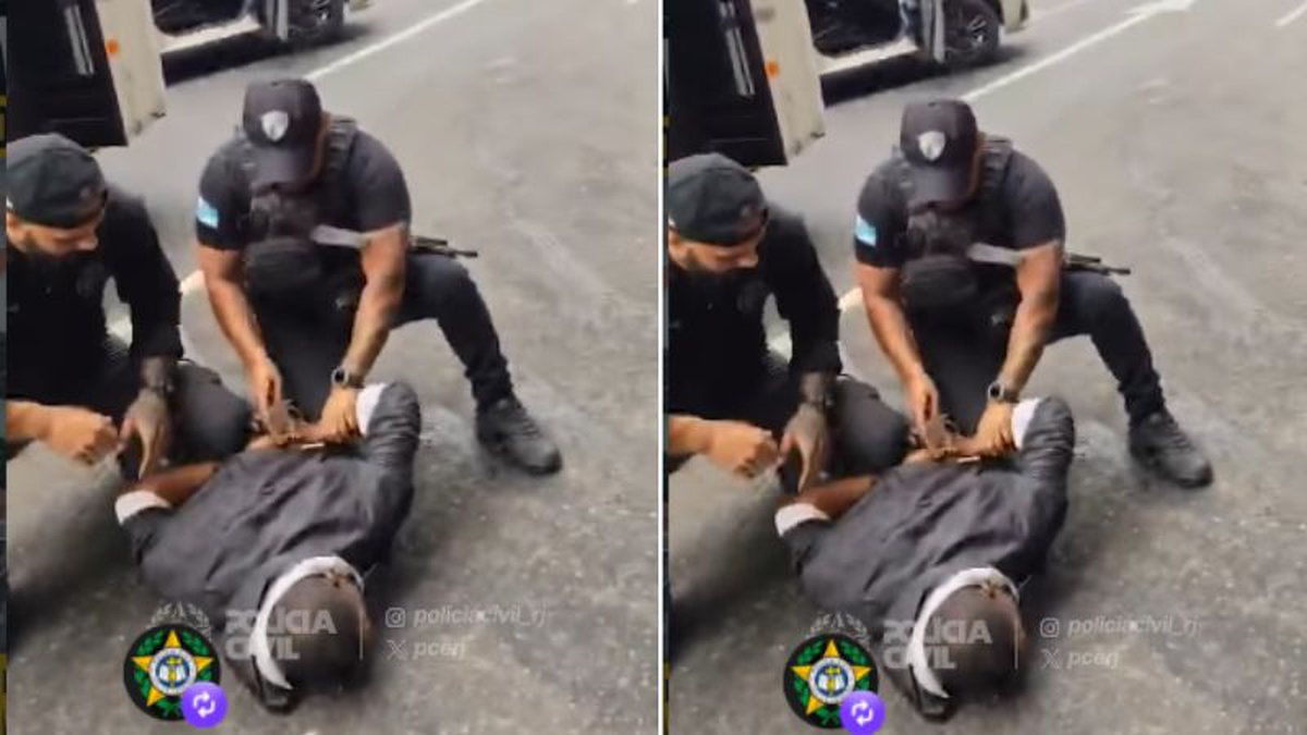 Vídeo mostra polícia interceptando integrante do CV que tentou fugir de operação dirigindo ônibus coletivo; assista
