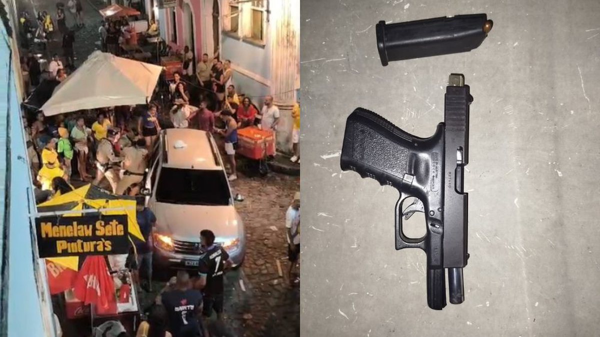 Homem é preso com arma após desobedecer ordem de parada ao trafegar na contramão no Pelourinho