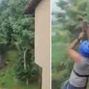 Imagem ATERRORIZANTE: Turista cai de quase 12 metros após trava de tirolesa se romper; ASSISTA