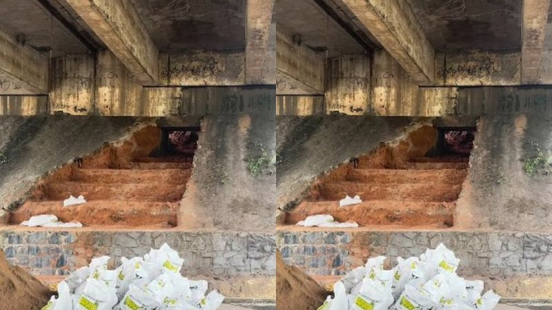 Imagem VÍDEO: DNIT inicia obra de manutenção em viaduto de Simões Filho próximo onde cratera abriu na BR-324