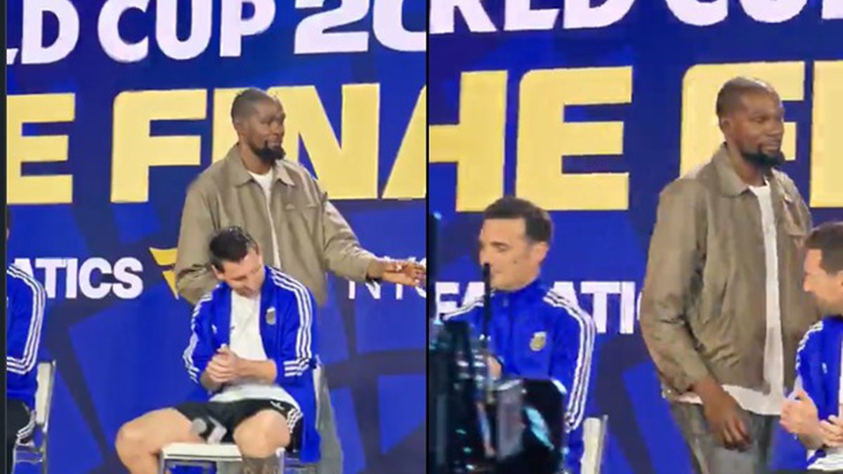 Vídeo: Astro da NBA ignora Messi e jogadores da Argentina em evento da Fifa antes da final