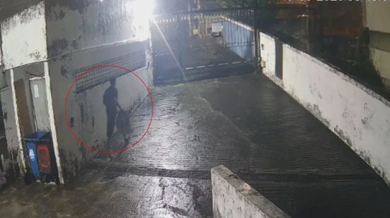 Imagem Câmera flagra suspeito furtando cabos do sistema de segurança de condomínio em Salvador; assista