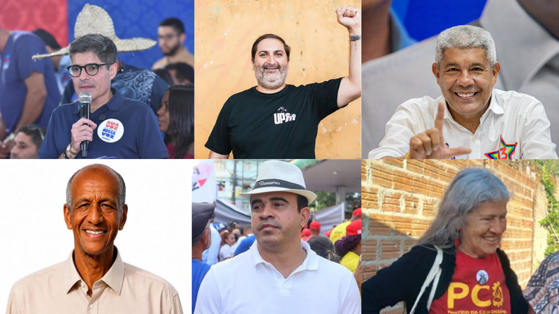 Candidatos ao governo da Bahia - Divulgação