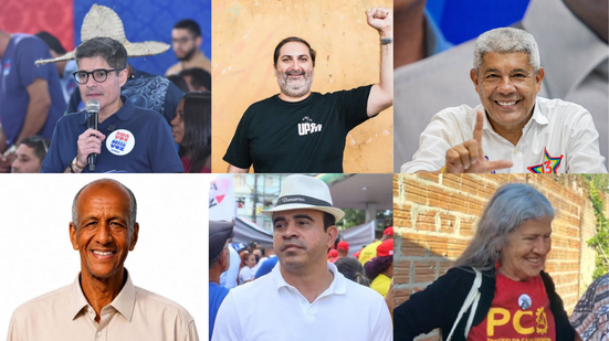 Candidatos ao governo da Bahia - Divulgação