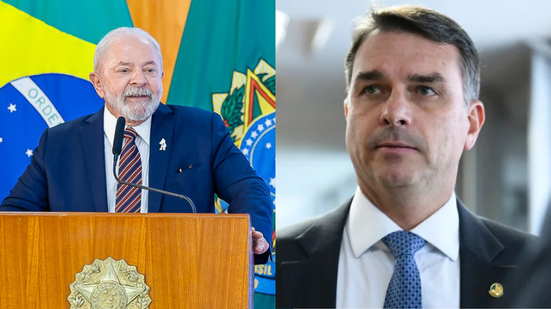 Lula e Flávio Bolsonaro - Ricardo Stuckert/PR e Andressa Anholete/Agência Senado