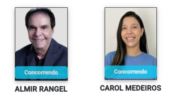 Almir Rangel e Carol Medeiros - Reprodução/TSE