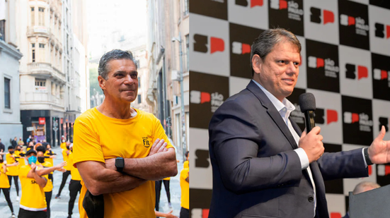 Edgard Corona, fundador da Smart Fit, e Tarcísio de Freitas - Divulgação e Mônica Andrade/Governo do Estado de SP