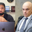 Reprodução/Redes Sociais e Gustavo Moreno/ STF - Jornalista Luís Pablo e Alexandre de Moraes