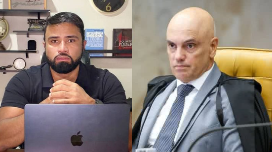Reprodução/Redes Sociais e Gustavo Moreno/ STF - Jornalista Luís Pablo e Alexandre de Moraes