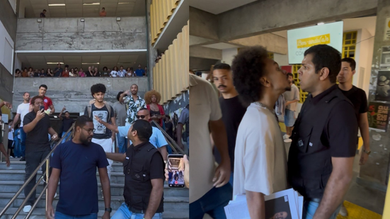 Confusão entre o deputado estadual Diego Castro (PL) e estudantes da UFBA - Reprodução/Redes Sociais