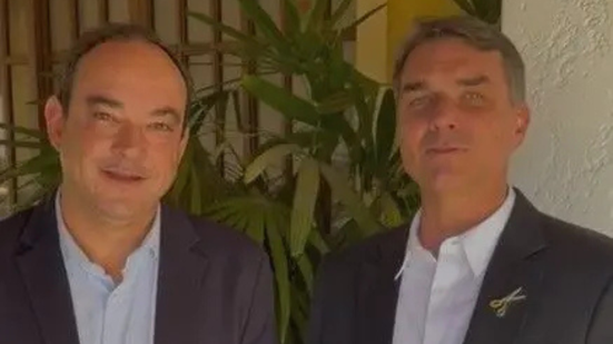 Flávio Roscoe e Flávio Bolsonaro - Reprodução/Redes Sociais