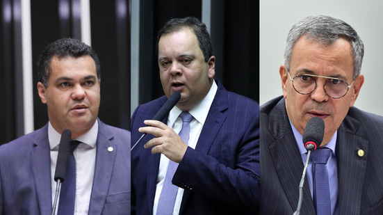 Dal Barreto (União Brasil), Elmar Nascimento (União Brasil) e Félix Mendonça Júnior (PDT) - Divulgação/Câmara dos Deputados