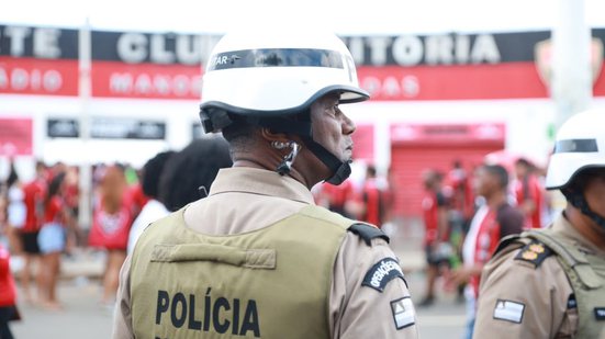 A polícia Militar da Bahia preparou uma operação especial de segurança para o Ba-Vi deste domingo (23), no estádio Manoel Barradas - Alberto Maraux/SSP