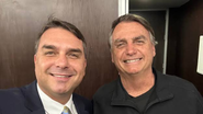 Flávio Bolsonaro e Jair Bolsonaro - Reprodução/Redes Sociais