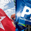 Bandeiras do PT e do PL - Divulgação