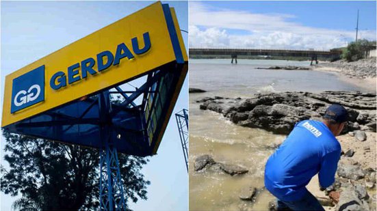 Gerdau e praia contaminada em São Tomé de Paripe - Divulgação