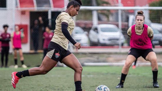 O Vitória entra em campo neste sábado (22), no estádio do Barradão, diante do Santos pela última rodada da primeira fase do Campeonato Brasileiro Feminino A1 - Karla Porto/ECV