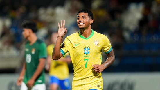 O atacante Kauê Furquim, do Bahia, foi um dos principais nomes da vitória da Seleção Brasileira Sub-17 por 3 a 0 sobre a Venezuela - Divulgação/CBF