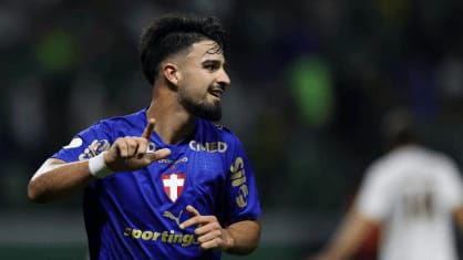 Flaco López foi o grande destaque da partida, com dois gols - Divulgação/ Palmeiras
