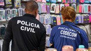 A Polícia Civil executou duas operações (A Operação Manus Agiles e a Operação Original). Elas buscam reprimir furtos e roubos de celulares. - Ascom-PCBA/Divulgação