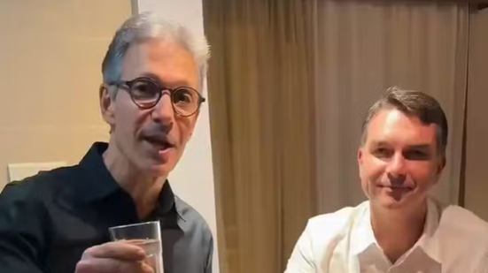 Romeu Zema e Flávio Bolsonaro - Reprodução/Redes Sociais