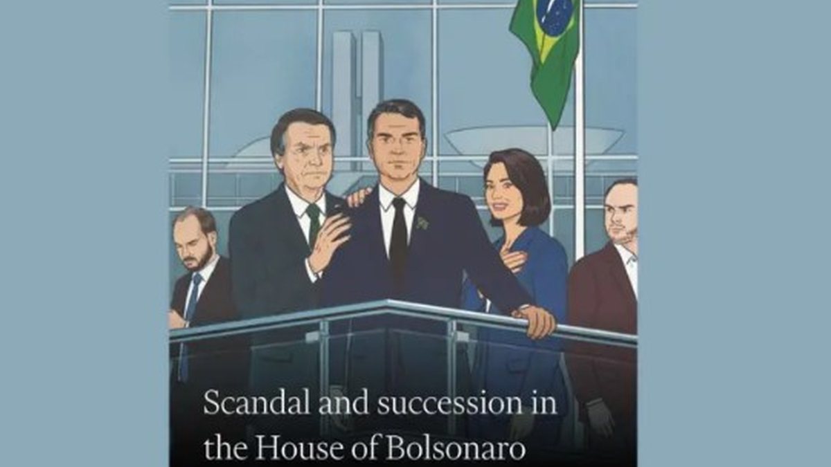 Inspirada em seriado norte-americano, revista traz caricatura do clã Bolsonaro na capa