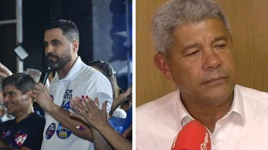 ex-prefeito da cidade de Itaberaba, Ricardo Mascarenhas, e Jerônimo - Divulgação e Reprodução/BNewsTV