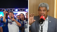Prefeito de Tremedal, Zé Bahia (Avante), e Jerônimo Rodrigues - Divulgação e Devid Santana/BNews