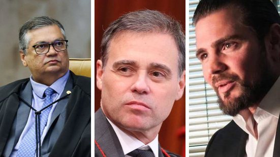 Flávio Dino, André Mendonça e Daniel Vorcaro - Gustavo Moreno/STF, Luiz Roberto/TSE, Reprodução/redes sociais