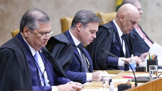 Flávio Dino, André Mendonça e Alexandre de Moraes - Antonio Augusto/STF