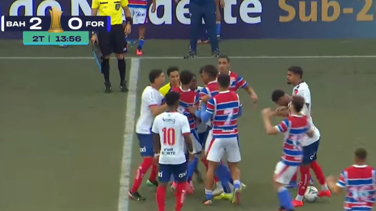 Final da Copa do Nordeste Sub-20 tem confusão e três jogadores expulsos - Foto