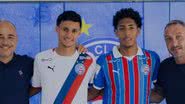 O Bahia assinou os primeiros contratos profissionais do atacante Daniel Lima, e do lateral-direito Jonathan Marinho - Foto: Divulgação/E.C. Bahia