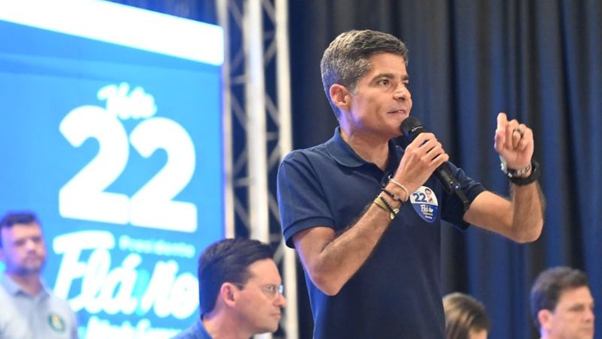 No primeiro evento de apoio a Flávio, ACM Neto diz que segundo turno é ‘oportunidade de mudança’ para o Brasil - Foto