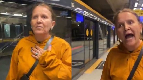 Vídeo Registra Ofensas Racistas em Estação de Metrô - Reprodução/SBT