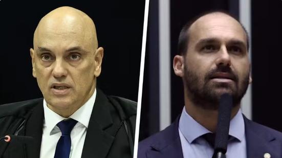 Imagem URGENTE: Moraes ordena cumprimento de pena de Eduardo Bolsonaro e cancela passaporte do ex-deputado
