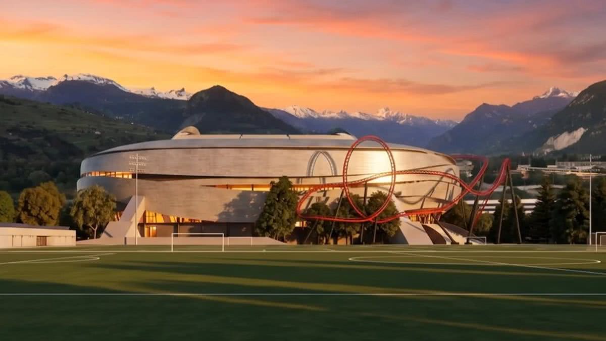 Parque de diversões?! Clube europeu apresenta projeto de estádio com montanha-russa