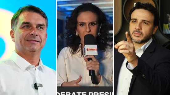 Vittor Sales/Divulgação Campanha Flávio Bolsonaro - Reprodução/Globonews -  Divulgação/Partido Missão