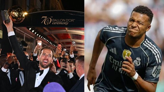 Reprodução/ Instagram @england e @ballondorofficial e Reprodução/Instagram/@k.mbappe