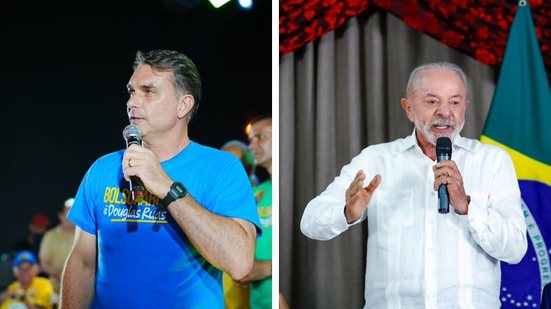 Charles Vieira/Campanha Flávio Bolsonaro e Ricardo Stuckert/Campanha de Lula