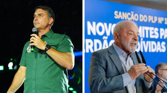 Charles Vieira/Campanha Flávio Bolsonaro e Ricardo Stuckert/Campanha de Lula