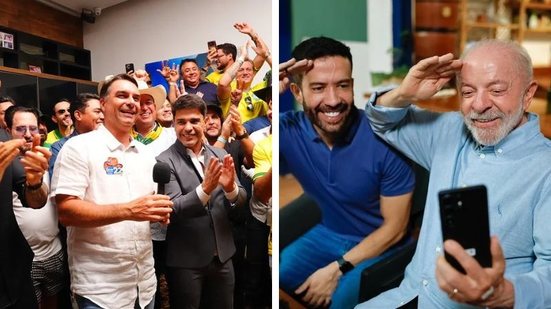 Charles Vieira/Campanha Flávio Bolsonaro e Ricardo Stuckert/Campanha de Lula