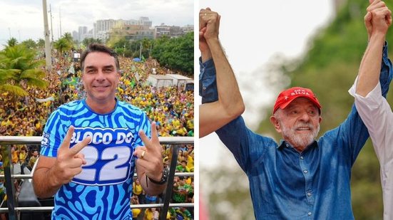 Charles Vieira/Campanha Flávio Bolsonaro e Ricardo Stuckert/Campanha de Lula